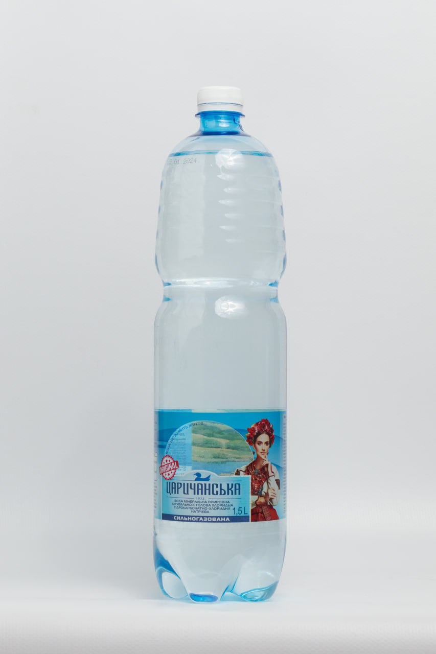 Вода мінеральна ТМ "Царичанська" 1,5л. сильногазована